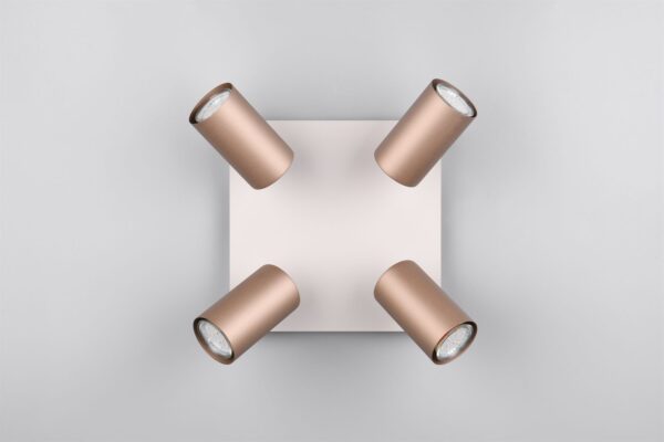 Πολύφωτο Οροφής MARLEY Σποτ 4xGU10 Καφε και Γκρι Trio Lighting – 802430465
