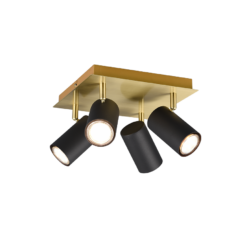 Φωτιστικό Spot Trio Lighting MARLEY 4x GU10 Schwarz-Gold Μεταλλικό – 802430480