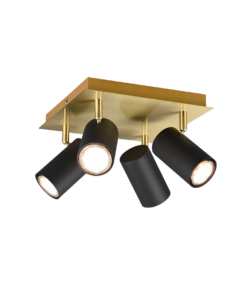 Φωτιστικό Spot Trio Lighting MARLEY 4x GU10 Schwarz-Gold Μεταλλικό – 802430480