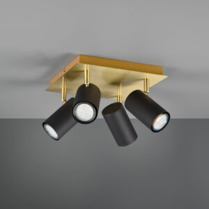 Φωτιστικό Spot Trio Lighting MARLEY  4x GU10 Schwarz-Gold Μεταλλικό   – 802430480