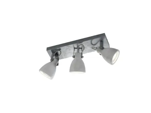 Τρίφωτο Σποτ Μπάρας 3xGU10 Τσιμέντο & Μέταλλο Trio Lighting Concrete 802500378