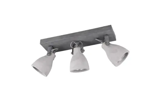 Τρίφωτο Σποτ Μπάρας 3xGU10 Τσιμέντο & Μέταλλο Trio Lighting Concrete 802500378