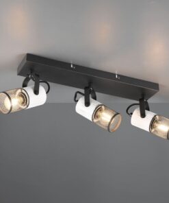Φωτιστικό Οροφής Σποτ TOSH Trio Lighting 3x E14 Μαύρο-Άσπρο – 804300334