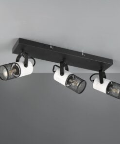 Φωτιστικό Οροφής Σποτ TOSH Trio Lighting 3x E14 Μαύρο-Άσπρο – 804300334