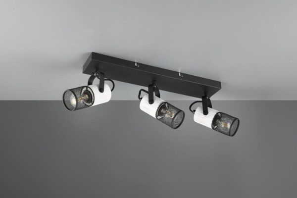 Φωτιστικό Οροφής Σποτ TOSH Trio Lighting 3x E14  Μαύρο-Άσπρο – 804300334