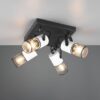 Φωτιστικό Οροφής Σποτ TOSH Trio Lighting 4x E14 Μαύρο-Άσπρο – 804300434