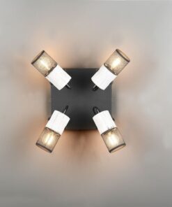Φωτιστικό Οροφής Σποτ TOSH Trio Lighting 4x E14 Μαύρο-Άσπρο – 804300434