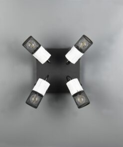 Φωτιστικό Οροφής Σποτ TOSH Trio Lighting 4x E14 Μαύρο-Άσπρο – 804300434