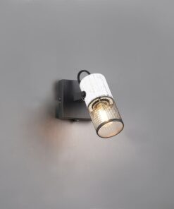 Επιτοίχιο Φωτιστικό Trio Lighting 1x E14 Χρώματος Μαύρο Άσπρο – 804370134