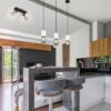 Επιτοίχιο Φωτιστικό Σποτ με Διακόπτη TOSH Trio Lighting 2x E14 Μαύρο-Άσπρο Ξύλο με Μεταλλικό Μαύρο Πλέγμα – 804370234