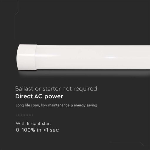 LED Πρισματικό Γραμμικό Φωτιστικό 120cm 40W V-TAC 4800lm Φυσικό Λευκό 4000K – 8048