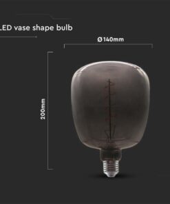 Λάμπα LED E27 Filament vase shape 4W γυαλί μαύρο V-TAC – 8056