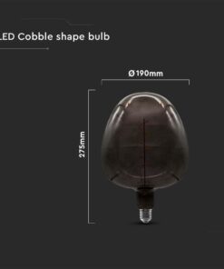 Λάμπα LED E27 Filament apple shape 4W γυαλί μαύρο V-TAC – 8064