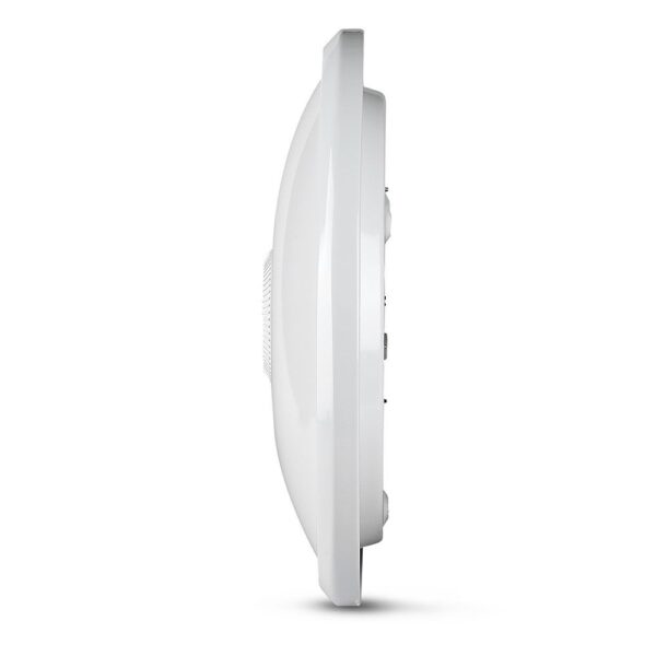 LED Πλαφονιέρα Λευκή με Ανιχνευτή Κίνησης 12W V-TAC PRO Samsung Chip 120° 800lm Φ290 Θερμό Λευκό 3000K – 807