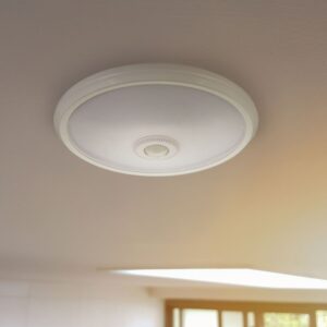 LED Πλαφονιέρα Λευκή με Ανιχνευτή Κίνησης 12W V-TAC PRO Samsung Chip 120° 800lm Φ290 Θερμό Λευκό 3000K – 807