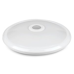 LED Πλαφονιέρα Λευκή με Ανιχνευτή Κίνησης 12W V-TAC PRO Samsung Chip 120° 800lm Φ290 Θερμό Λευκό 3000K – 807