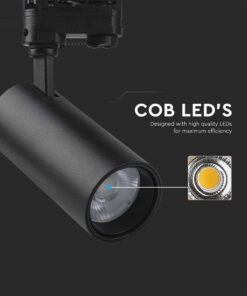 Φωτιστικό ράγας τριφασικό LED COB 30W 3 σε 1 CCT Μαύρου Χρώματος V-TAC – 8078