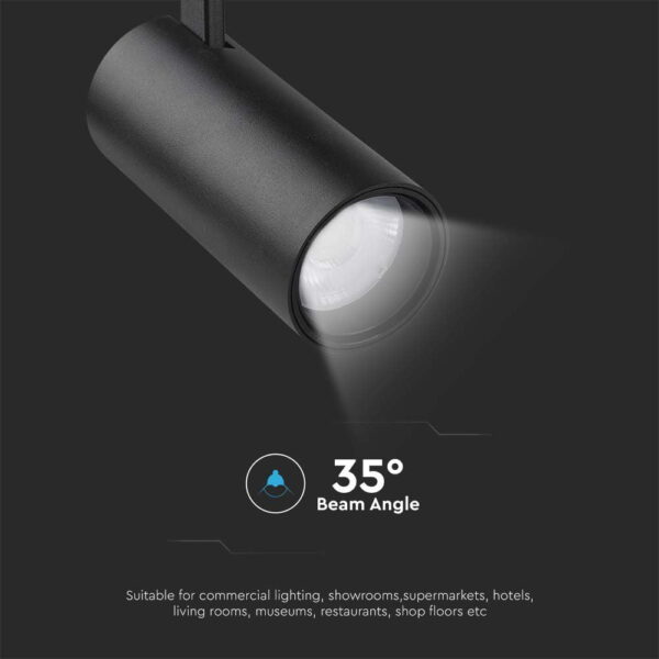 Φωτιστικό ράγας τριφασικό  LED COB 30W 3 σε 1 CCT Μαύρου Χρώματος V-TAC – 8078