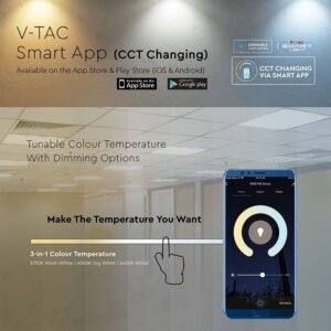 Wi-FI LED Πάνελ Τετράγωνο 60x60cm 40W V-TAC Smart Home 120° 4800lm 2700K-6400K – 8080