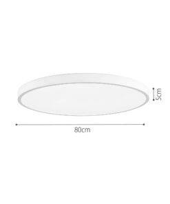 InLight Πλαφονιέρα οροφής LED 150W 3CCT (by switch on base) από λευκό μέταλλο και ακρυλικό D:80cm (42035-A-White)