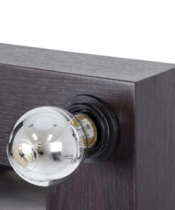 GloboStar® MAKEUP MIRROR-60×90-2 Μοντέρνος Καθρέπτης Μακιγιάζ με Πλαίσιο Φυσικού Ξύλου με Διακόπτη On/Off 10 x E27 AC220-240V – Μ60 x Π7 x Υ90cm – Καφέ Wenge