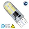 GloboStar® 81058 Λάμπα Αυτοκινήτου STROBE T10 W5W LED 24 SMD 3014 3W 450lm 360° DC 12V IP20 Ψυχρό Λευκό 6000K