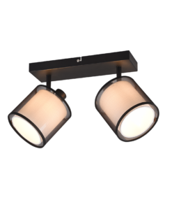 Φωτιστικό Spot Trio Lighting BURTON 2x E14 Μαύρο Ματ Μεταλλικό – 811400232