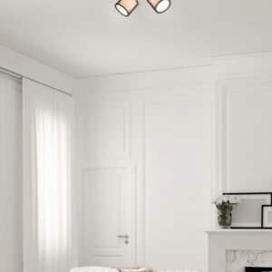 Φωτιστικό Spot Trio Lighting BURTON  2x E14 Μαύρο Ματ Μεταλλικό   – 811400232