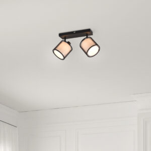 Φωτιστικό Spot Trio Lighting BURTON  2x E14 Μαύρο Ματ Μεταλλικό   – 811400232