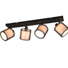 Φωτιστικό Spot Trio Lighting BURTON  4x E14 Μαύρο Ματ Μεταλλικό   – 811400432