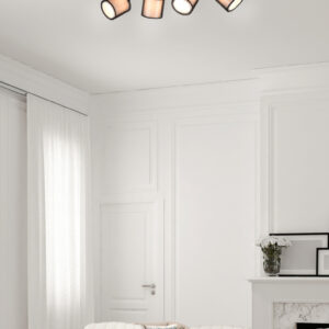 Φωτιστικό Spot Trio Lighting BURTON  4x E14 Μαύρο Ματ Μεταλλικό   – 811400432