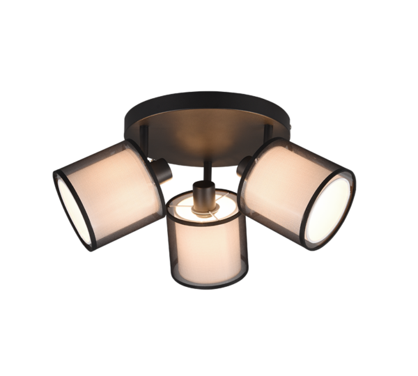 Φωτιστικό Spot Trio Lighting BURTON  3x E14 Μαύρο Ματ Μεταλλικό   - 811430332