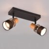 Φωτιστικό Οροφής NANDINI  Trio Lighting 2x E14 Μαύρο Ματ & Ξύλο – 811700232