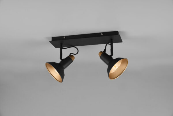 Φωτιστικό Spot Trio Lighting ROXIE  2x E14 Μαύρο Ματ Μεταλλικό   – 811900232