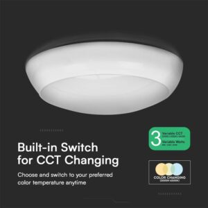 Φωτιστικό Οροφής 8W/16W/20W LED SAMSUNG 3IN1 IP65 V-TAC – 801-24VT