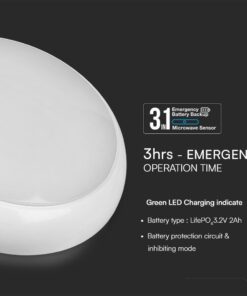 Φωτιστικό Οροφής 8W/16W/20W LED SAMSUNG 3IN1 IP65 V-TAC – 801-24VT