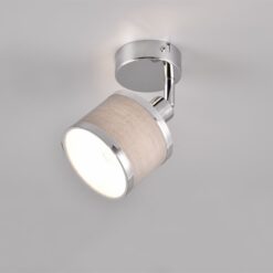 Επιτοίχιο Φωτιστικό AROSA Trio Lighting 1x E14 Χρώμιο με Γκρι Αμπαζούρ – 812100106