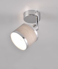 Επιτοίχιο Φωτιστικό AROSA Trio Lighting 1x E14 Χρώμιο με Γκρι Αμπαζούρ – 812100106