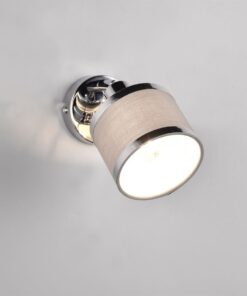 Επιτοίχιο Φωτιστικό AROSA Trio Lighting 1x E14 Χρώμιο με Γκρι Αμπαζούρ – 812100106