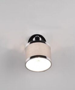 Επιτοίχιο Φωτιστικό AROSA Trio Lighting 1x E14 Χρώμιο με Γκρι Αμπαζούρ – 812100106