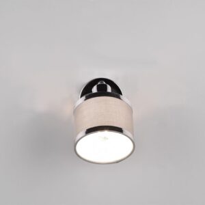 Επιτοίχιο Φωτιστικό AROSA Trio Lighting 1x E14 Χρώμιο με Γκρι Αμπαζούρ – 812100106