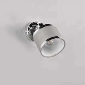 Επιτοίχιο Φωτιστικό AROSA Trio Lighting 1x E14 Χρώμιο με Γκρι Αμπαζούρ – 812100106