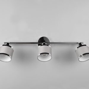 Φωτιστικό Οροφής Trio Lighting 3x E14 Χρώματος Χρώμιο με Γκρι Αμπαζουρ – 812100306