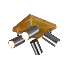 Σποτ Trio Lighting 4xGU10 Νίκελ Ματ Μεταλλικό 812400407