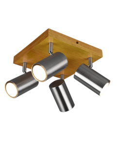 Σποτ Trio Lighting 4xGU10 Νίκελ Ματ Μεταλλικό 812400407