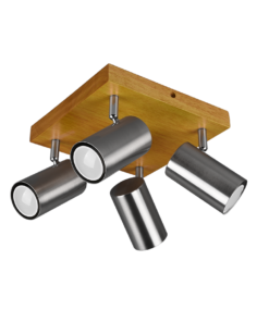 Σποτ Trio Lighting 4xGU10 Νίκελ Ματ Μεταλλικό 812400407