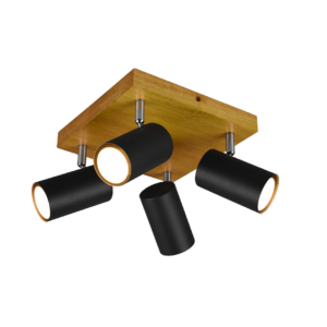 Σποτ Trio Lighting   4xGU10 Μαύρο Ματ Μεταλλικό    812400432