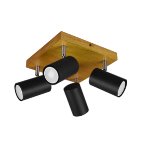 Σποτ Trio Lighting   4xGU10 Μαύρο Ματ Μεταλλικό    812400432