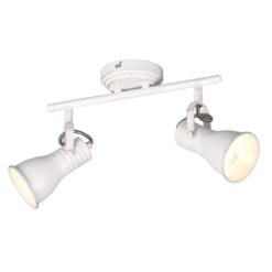 Φωτιστικό Spot Trio Lighting STEAM 2x E14 Λευκό Αντικέ Μεταλλικό – 813400227