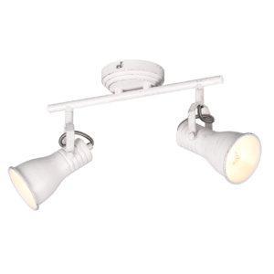 Φωτιστικό Spot Trio Lighting STEAM  2x E14 Λευκό Αντικέ Μεταλλικό   – 813400227